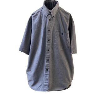 Perruzo Natural Navy Single Needle Tailoring button down shirt